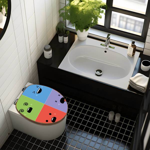 WC-Sitz mit Absenkautomatik Neun Keinena Bambus - Holzwerkstoff - 38 x 5 x 49 cm