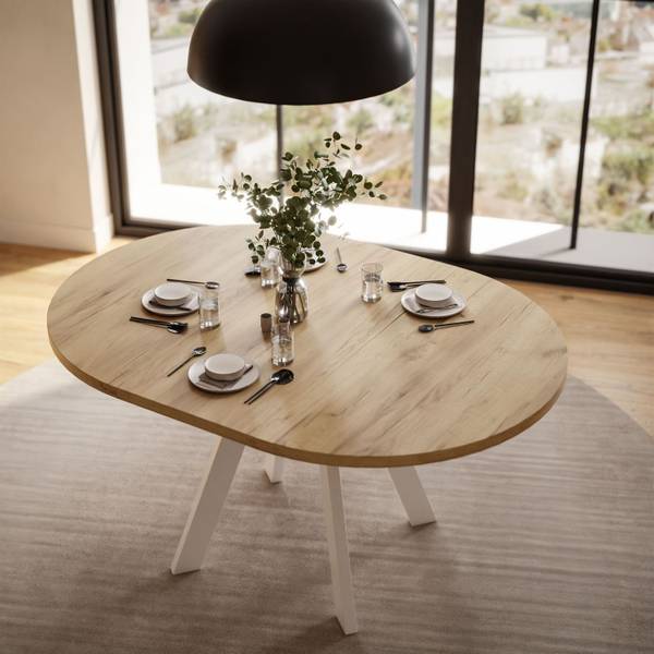 Ausziehbarer Tisch VOLTA LOFT Beige - Holzwerkstoff - 150 x 73 x 100 cm