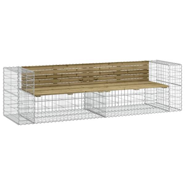 Gartenbank 3030978 Braun - Kiefer - Stahl - 244 x 65 x 71 cm