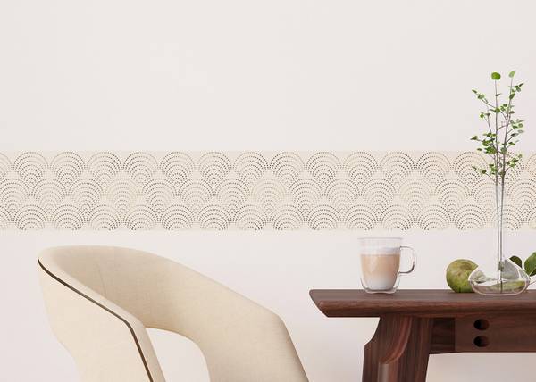 Tapetenbordüre 601691 Beige - Vinyl - 500 x 10 x 10 cm