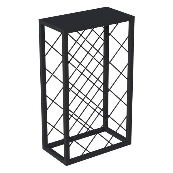 Weinregal Amasia Schwarz - Metall - 45 x 74 x 22 cm