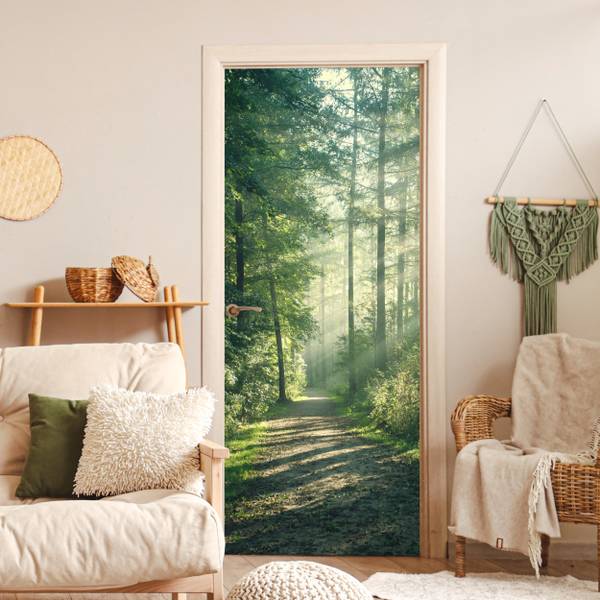 FOTOTAPETE TÜR Wald 95 x 215 cm