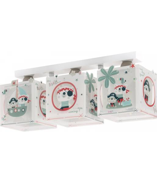Deckenleuchte 3 Lichter Kinder The Pirat Kunststoff - 14 x 21 x 50 cm