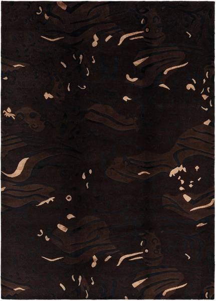 Tapis Darya XXXII Noir - Laine - 175 x 1 x 239 cm