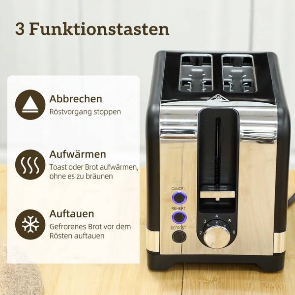 Wasserk Toaster 800-281V90BK 2er Set Schwarz - Kunststoff - 16 x 28 x 24 cm