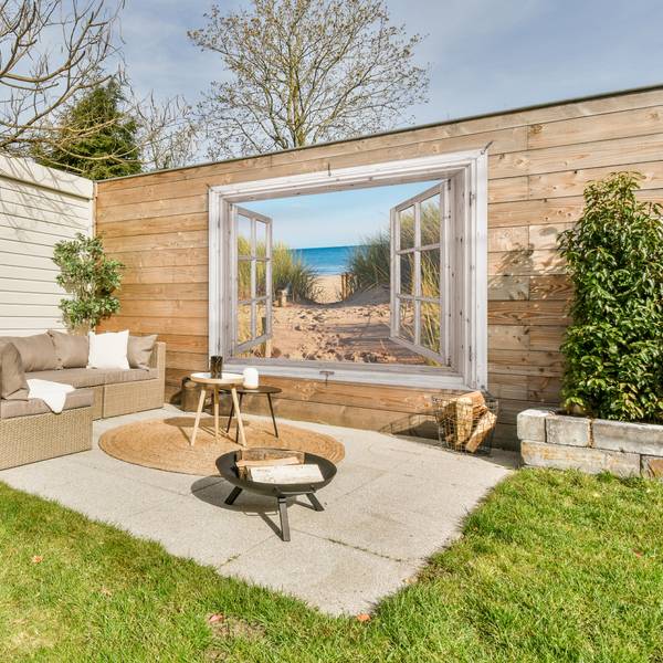 GARTENPOSTER Strandweg 180 x 120 cm