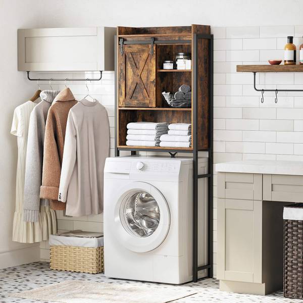 Badezimmerregal Ouagadougou Braun - Holzwerkstoff - 24 x 171 x 64 cm