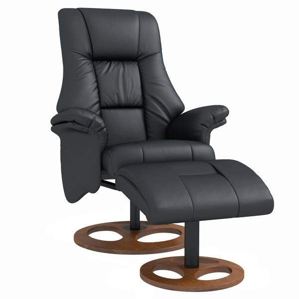 Relaxsessel 2er-Set 839-851V80BK Braun - Kunstleder - 89 x 110 x 77 cm