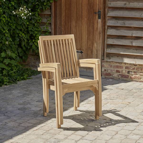 Gartensessel MALTE Beige - Massivholz - 54 x 92 x 52 cm