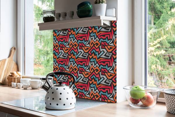 Selbstklebende Fliesen (9 St.) Graffiti Polyester PVC - 30 x 30 x 0 cm