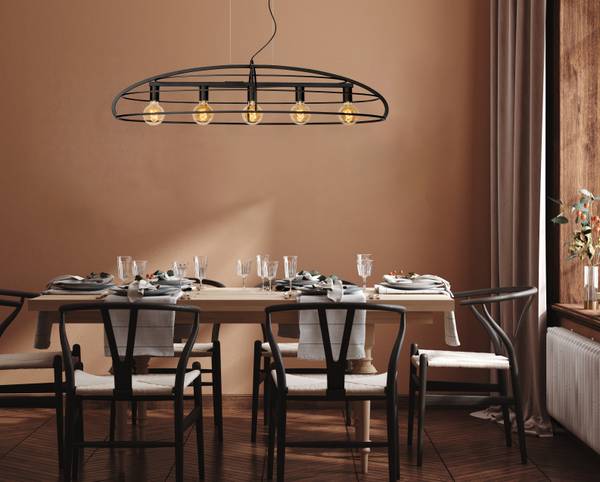 Pendelleuchten DIKRA Schwarz - Stahl - 41 x 176 x 125 cm