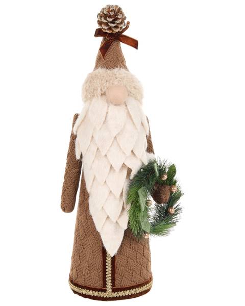 Dekoobjekt PITEA 2-tlg Beige - Braun - Naturfaser - 18 x 44 x 12 cm