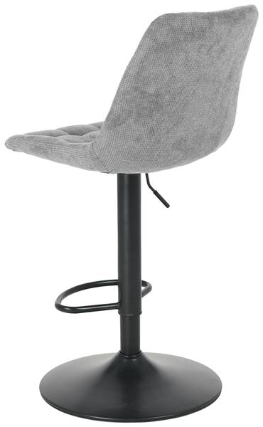 Barhocker THEO Grau - Metall - Massivholz - Textil - 46 x 114 x 55 cm