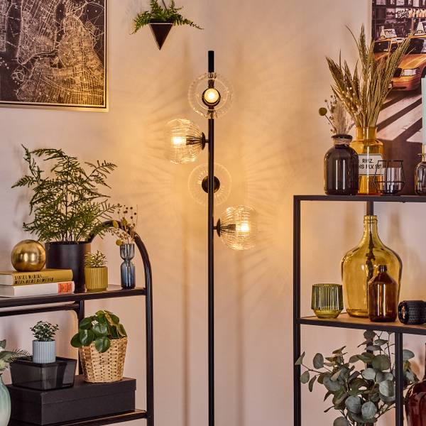 Stehlampe Cesaro Aluminium - Klarglas - 31 x 160 x 69 cm