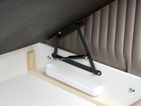 Doppelbett DAME Beige - Taupe - Liegefläche Breite: 180 cm