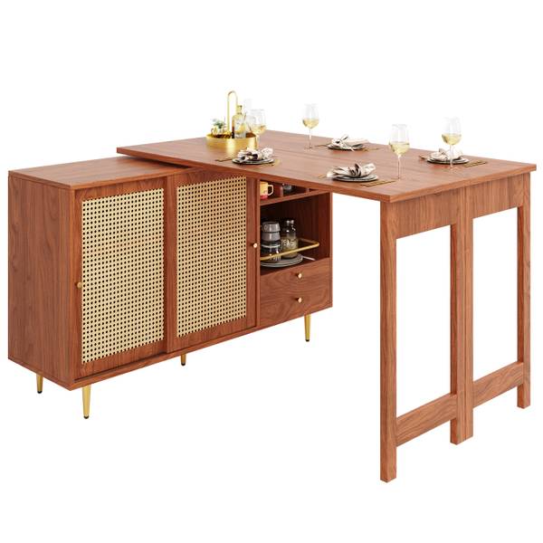 Esstisch lelantos Ⅰ Braun - Holzwerkstoff - 80 x 76 x 187 cm
