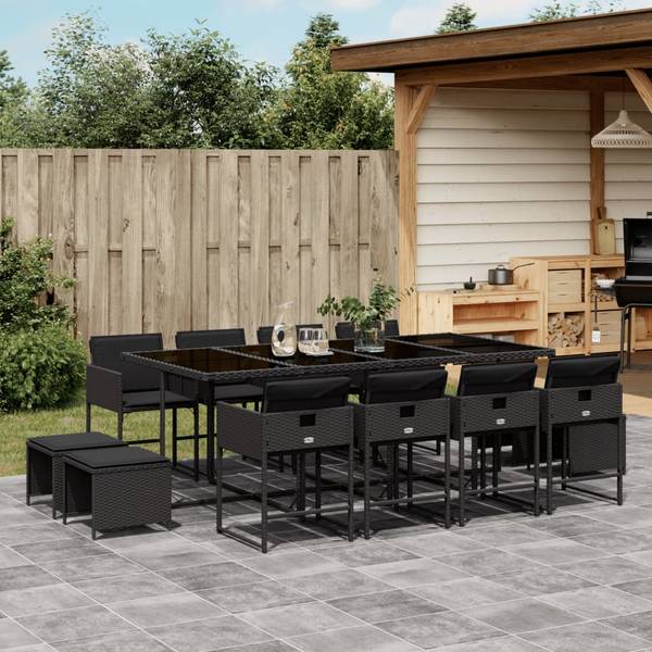 Garten-Essgruppe 3043046-5 (13-teilig) Schwarz