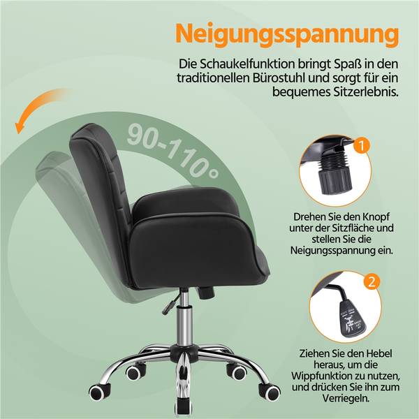 Drehstuhl ARA61 Schwarz
