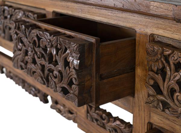Konsolentisch 2334 Braun - Massivholz - 40 x 91 x 220 cm