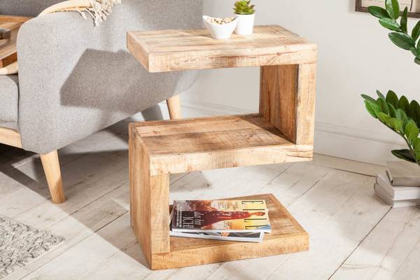 Beistelltisch S Braun - Massivholz - 45 x 60 x 30 cm