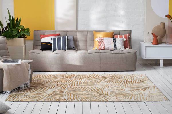 Kurzflorteppich Victoria Gold - Polyester - 80 x 2 x 150 cm