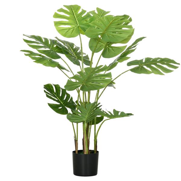 künstliche blumen garten Boic Plastik Garten Blume, Kunstblumen Grün Plastik Sträucher UV-Bestä –  AuHonr main image 0