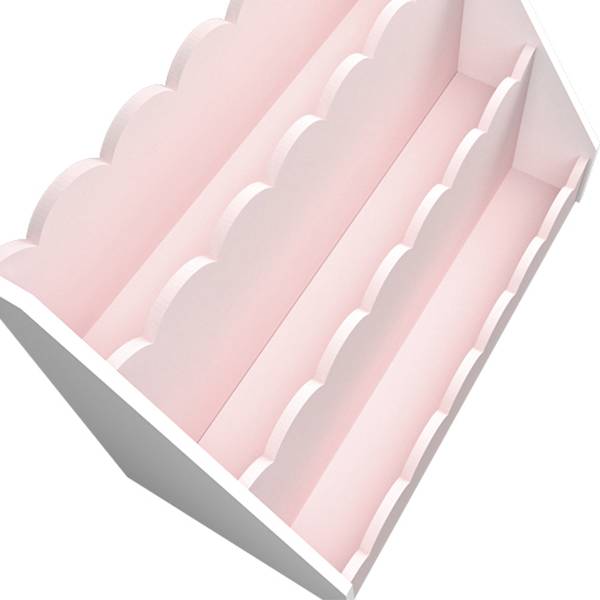 Étagère pour enfant Vestnes Rose foncé - Blanc - Bois manufacturé - 61 x 48 x 30 cm