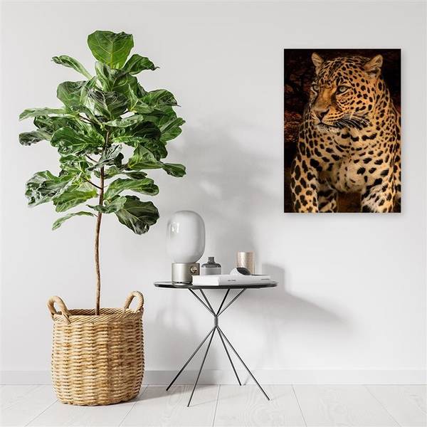 Wandbild foto eines leoparden 80 x 120 cm
