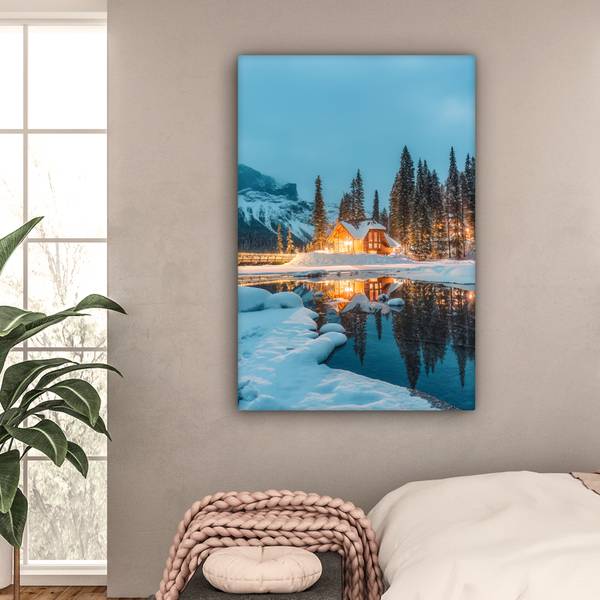 LEINWANDBILD Winterlandschaft 90 x 140 cm