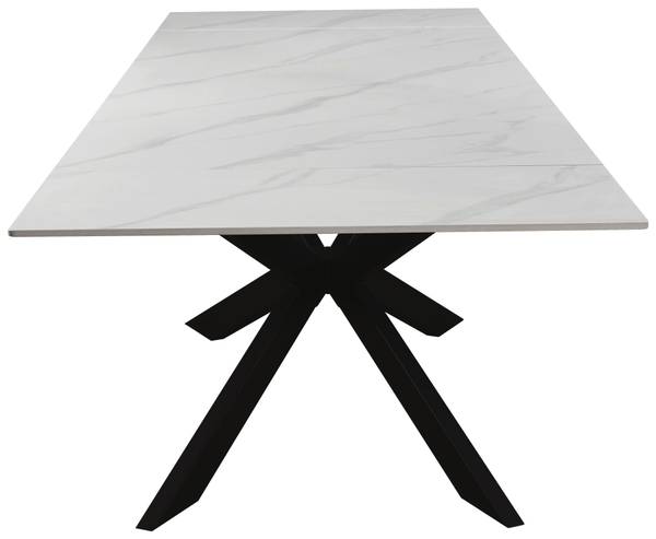 Ausziehtisch LEON Weiß - Keramik - Metall - 260 x 76 x 90 cm