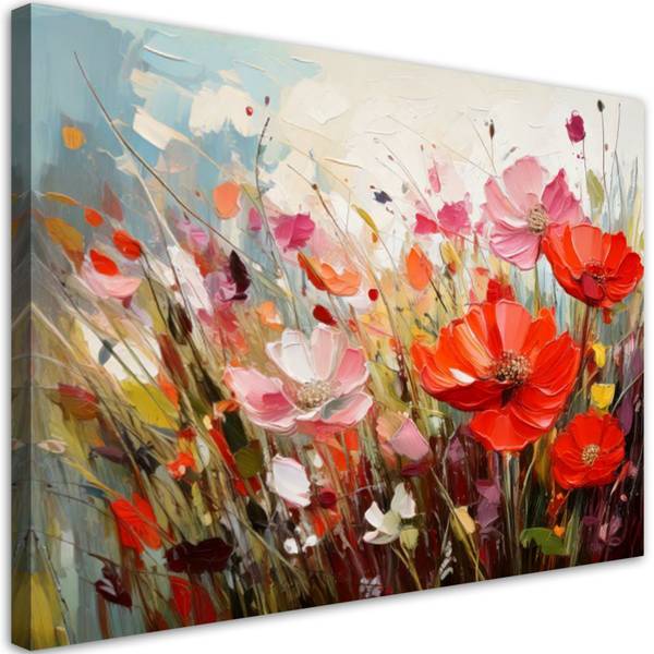 Wandbild Blumen 90 x 60 cm