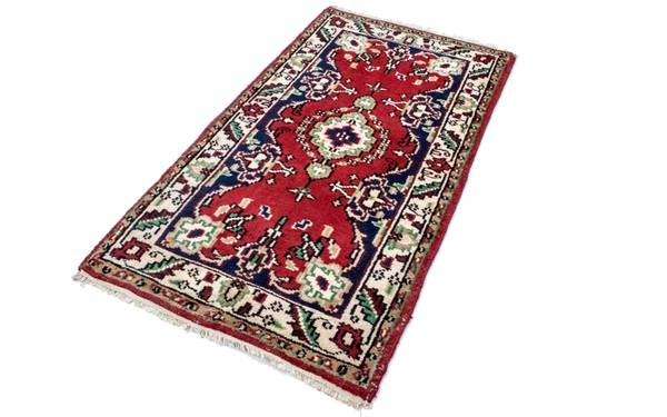 Orientteppich Oriental Rot - Wolle - 90 x 1 x 160 cm