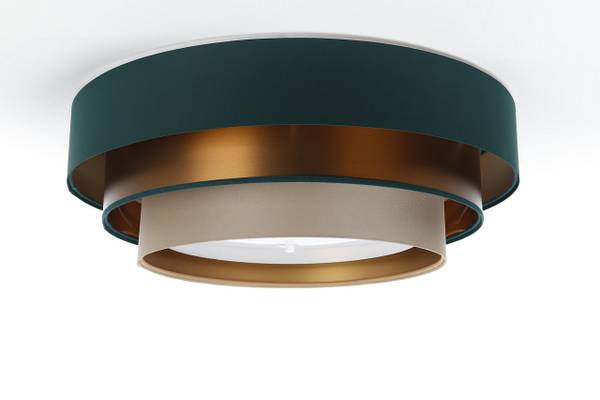 Deckenleuchte Triniti Elegant Beige - Kupfer - Dunkelgrün