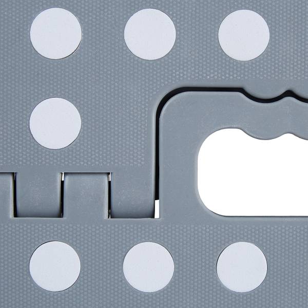 Klapphocker faltbar XL Grau - Weiß - Kunststoff - 39 x 39 x 32 cm