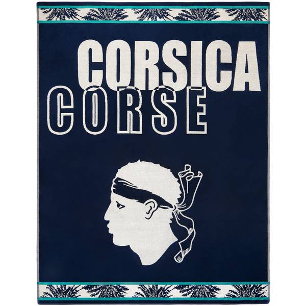 Strandtuch Bastia Blau - Textil - 140 x 1 x 180 cm