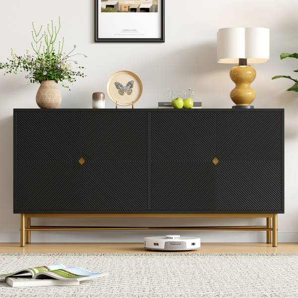 Sideboard LineWoody Ⅲ Schwarz