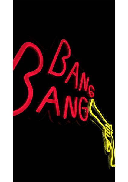LED Neon Schild Bang Kunststoff - 34 x 70 x 2 cm