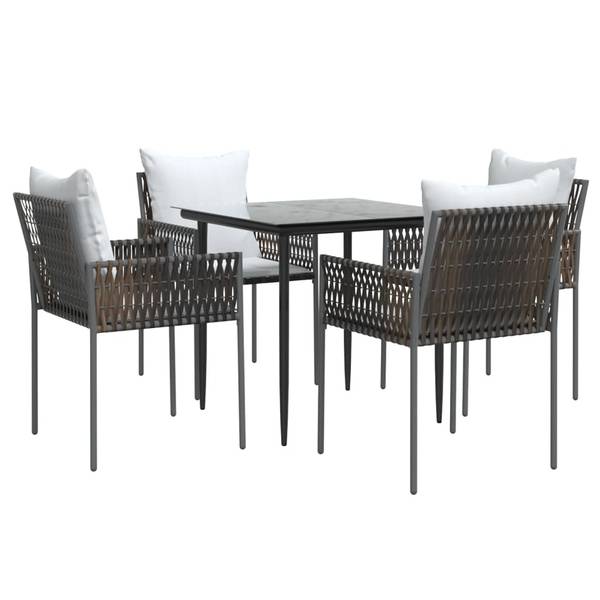 Garten Essgruppe 3029541-2 (5-teilig) Schwarz - Braun - Weiß