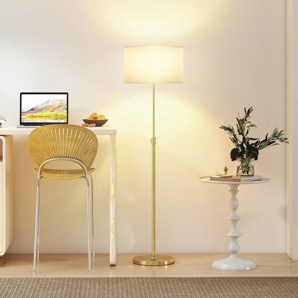 Staande lamp B31-625V91GD goud - linnen - staal - 40 x 168 x 40 cm