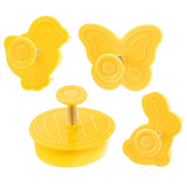 Ausstechformen 4er Set 127453 Gelb - Kunststoff - 4 x 4 x 5 cm
