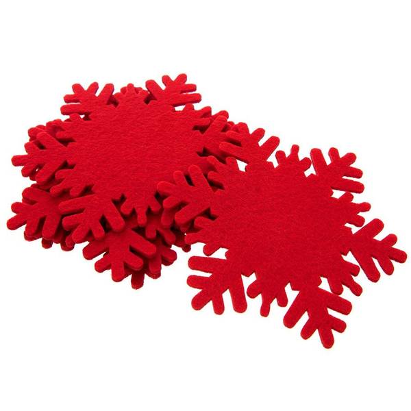 Tassenuntersetzer 6er Set 710829 Rot - Filz - 13 x 1 x 14 cm