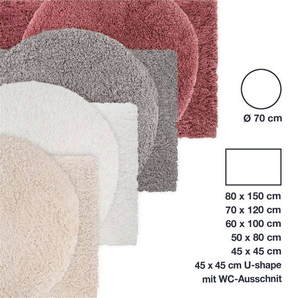 Badteppich mit WC Ausschitt VIENNA Weiß