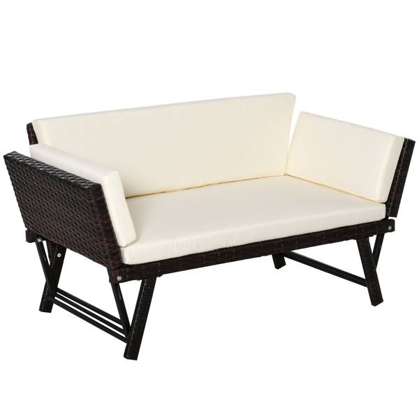 Rattansofa 860-049 Braun