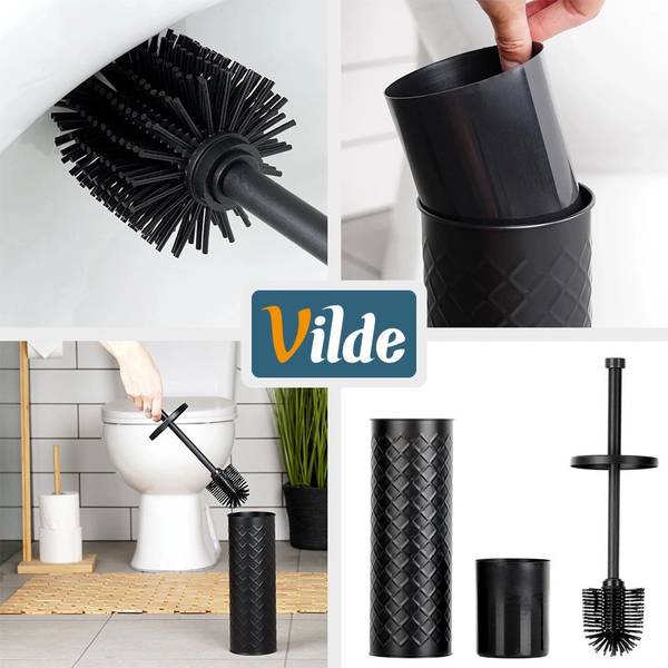 Toilettenbürste 14928 Schwarz - Metall - 11 x 10 x 28 cm