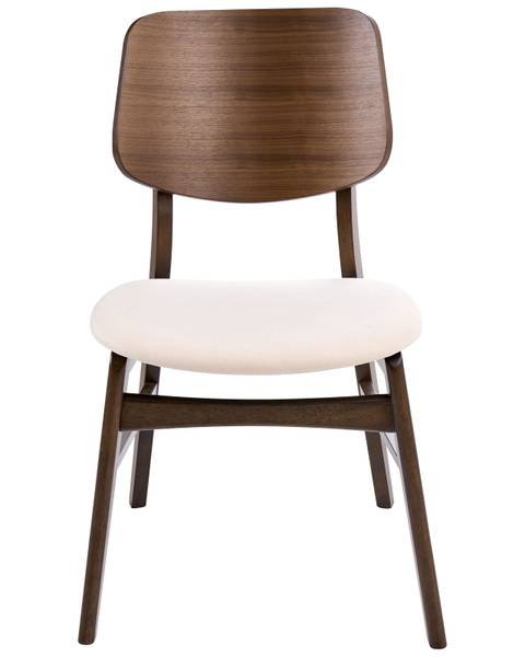 Stuhl MAYER 2-tlg Braun - Weiß - Textil - 50 x 80 x 59 cm
