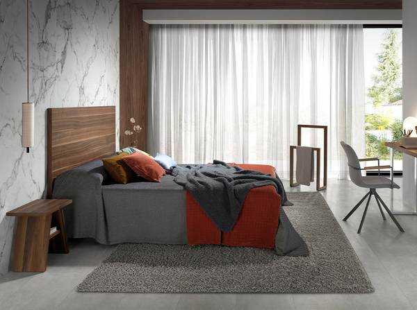 Valet de chambre 7104 Marron - Noyer - Zinc - 48 x 90 x 25 cm