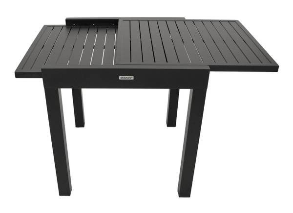 Gartengarnitur ALCUDIA 5-teilig Schwarz - Grau - Aluminium - 70 x 76 x 70 cm
