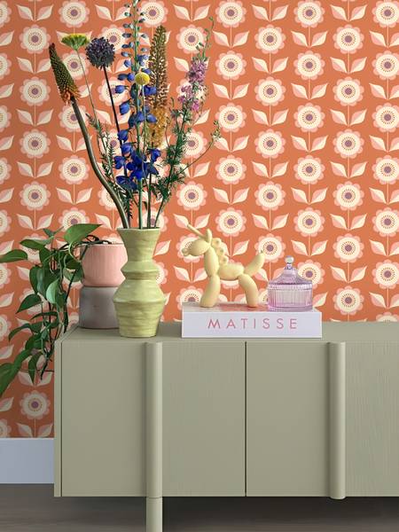 Tapete 131865 Pink - Papier - 50 x 900 x 50 cm