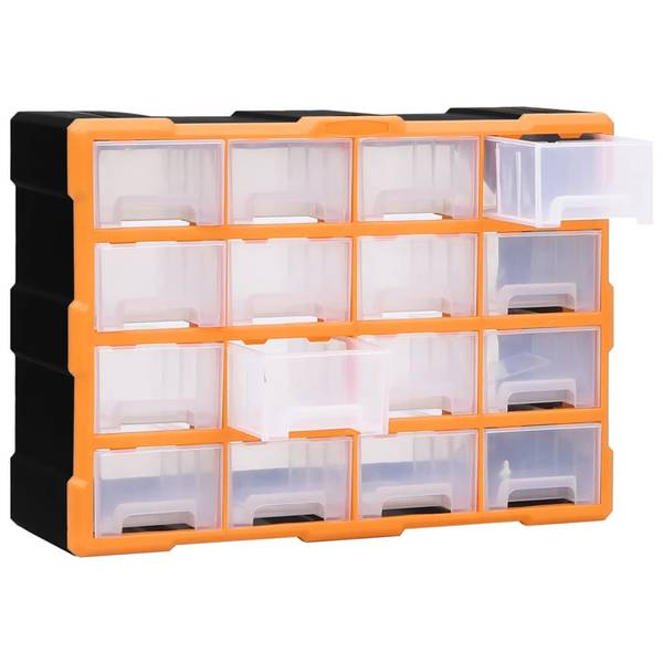 Multi-Schubladen-Organizer 3004089-1 Schwarz - Orange