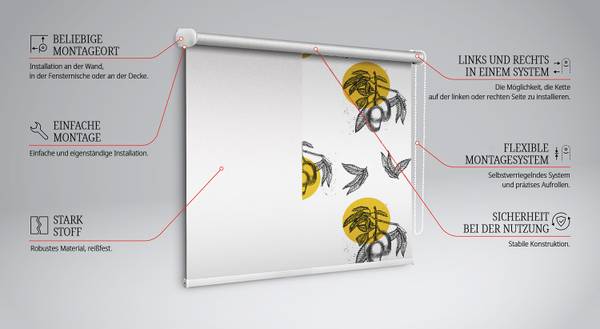 Rollo CITRONA 60 x 140 cm